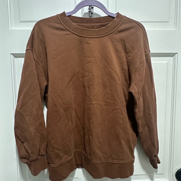 Lululemon Perfectly Oversized Crew Roasted Brown S/M - Picture 2 of 6